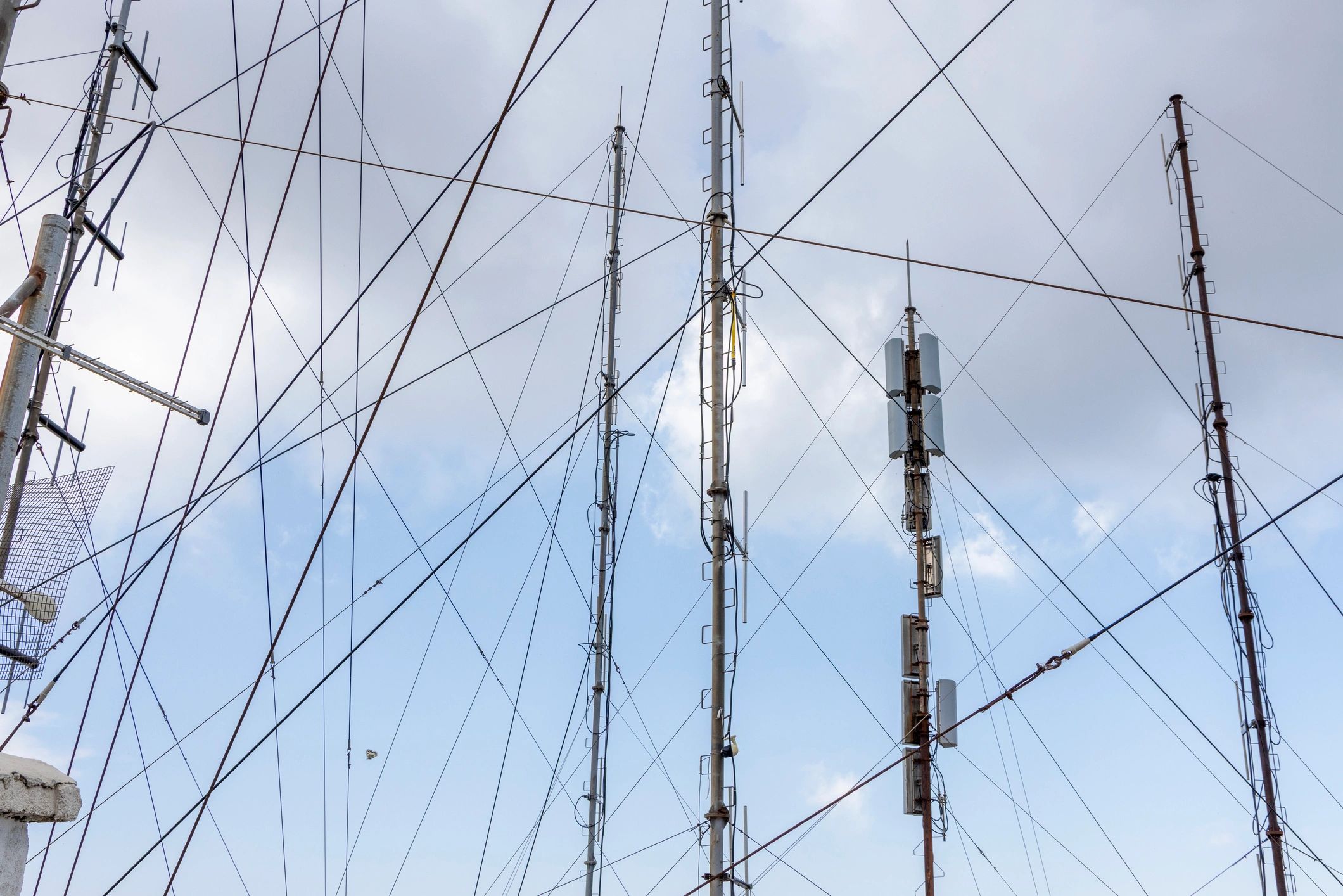 Communication infrastructure symbolizing export and large-scale network supply